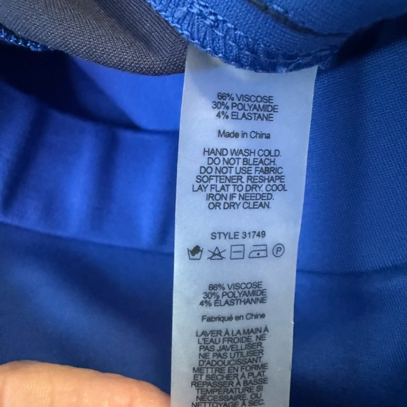 Tory Sport Blue Flared Cropped Pants - Picture 4 of 7